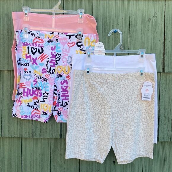 Girls Jersey Comfy Soft Bike Shorts 2, 2-Packs Size XL 14/16 Plus - Picture 1 of 6